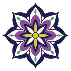 Flower pattern vector logo 15