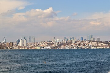 Istanbul, Turkey. View of the city from the Bosphorus