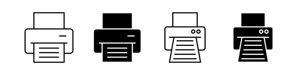 printer icon set
