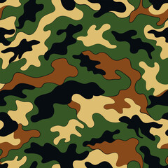 Camouflage pattern background seamless vector illustration