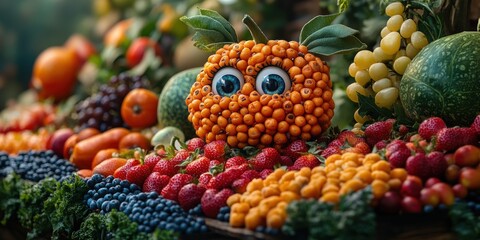 An imaginative city where fresh produce comes to life and adds charm to everyday scenes