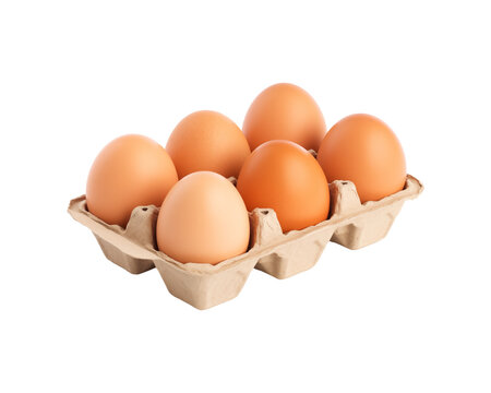 Brown eggs in a cardboard container are ideal for food packaging, farm fresh produce advertising, egg carton design, and cooking recipes content. Generative AI