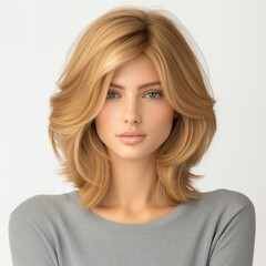 Naklejka premium Blonde Wig Isolated