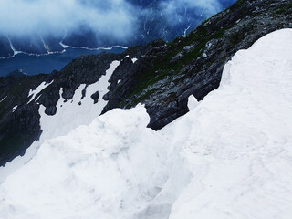 立山から見おろす湖