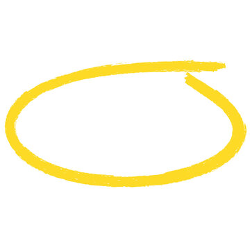recommend clip art: Hand drawn yellow highlight circle