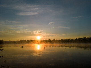 Obraz premium Calm Lake at Sunrise