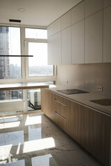 modern kitchen interior with kitchen