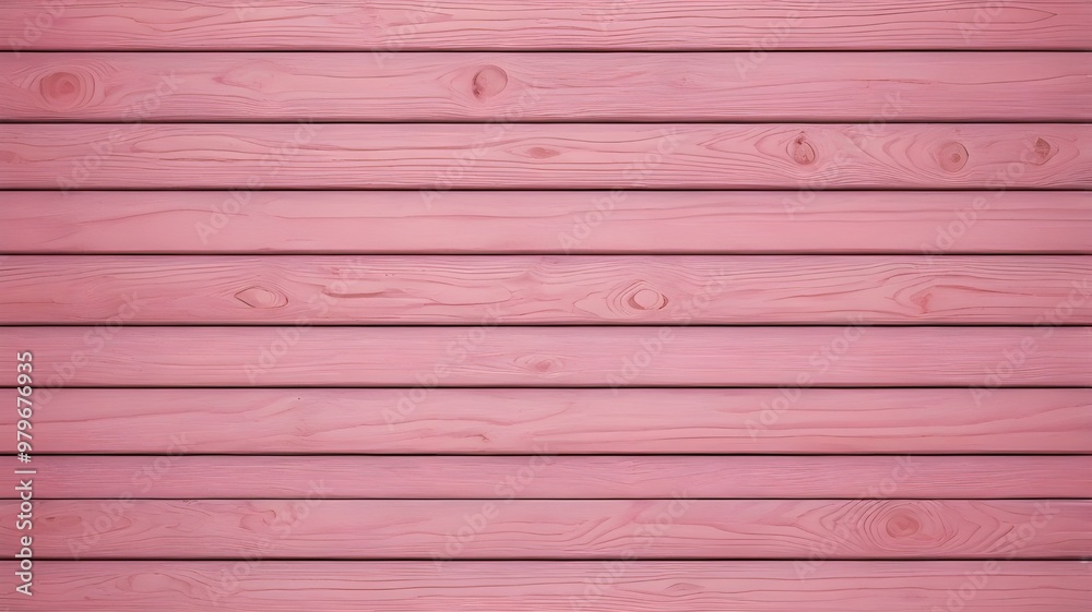 Wall mural Old wooden wall texture with vintage pink planks and natural rough surface pattern