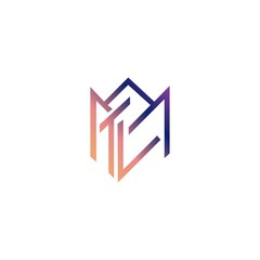 Letter logo t l m symbol modern design