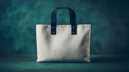 Stylish canvas tote bag on a textured background, perfect for shopping, travel, and everyday use.