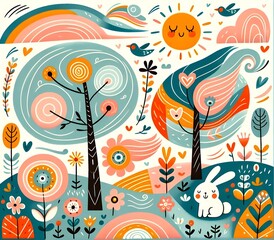  "Jardines Encantados: Aventuras de Colores"