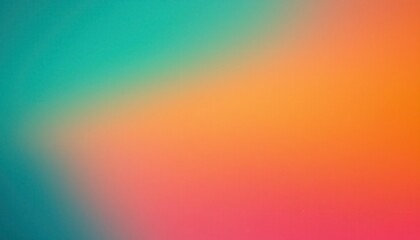Obraz premium Vibrant Gradient Texture. Blend of Warm Orange and Soft Turquoise with Pink Accents, Creating a Smooth, Abstract Background Perfect for Design, Branding, or Creative Projects