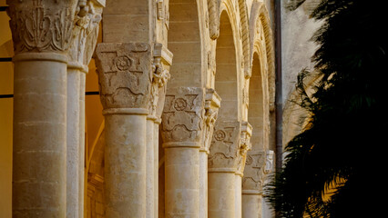 Abbazia benedettina di San Michele Arcangelo e borgo medievale di Montescaglioso, Matera, Basilicata, Italia
