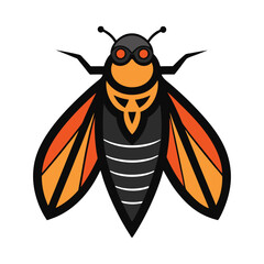 cicadas logo style with white background