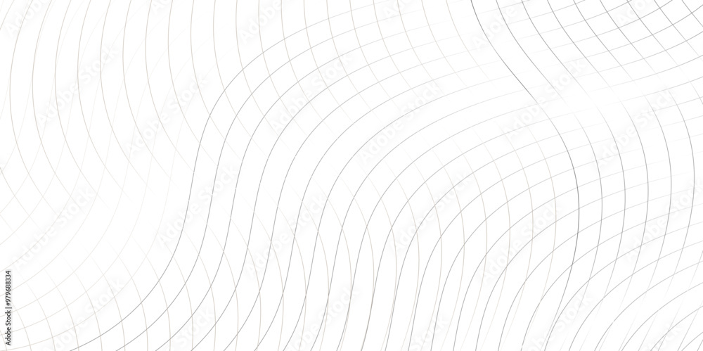 Poster curve wave seamless pattern line texture. abstract white and gray vector wave elegant striped diagon
