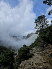 clouds over the mountain