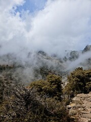 clouds over the mountains