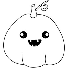 Cute pumpkin ghost outline perfect for Halloween decor and fun costume designs with spooky western art