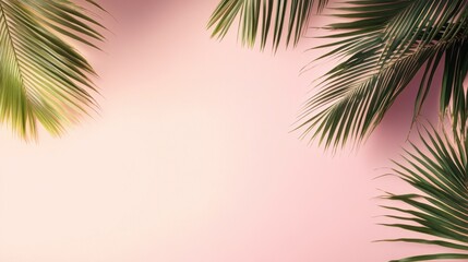 Coconut tree leaf abstract with copy space background