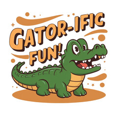 Crocodile typography PNG Design