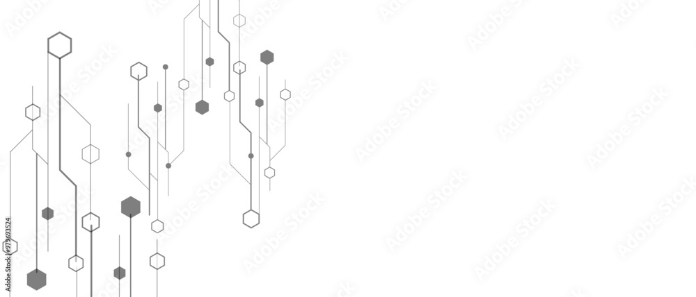 Poster Vector circuit board pattern for technology background.