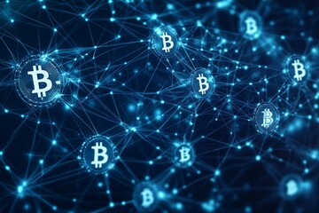 Obraz premium The Decentralized Web, Blockchain and Cryptocurrency