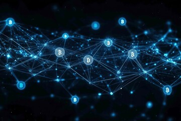 Obraz premium The Decentralized Web, Blockchain and Cryptocurrency