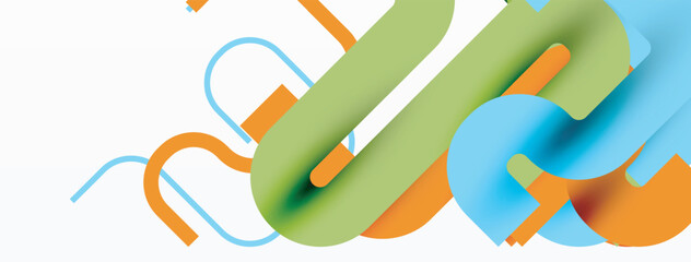 Abstract background curvy lines, minimal geometric design template