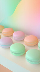 Obraz premium Collection of colorful macaroons