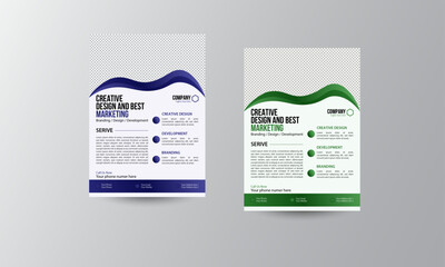 Modern clean business flyer , vector background with corporate color.