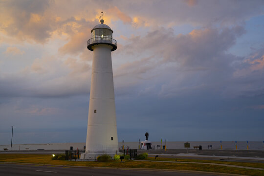 The Biloxi Lighthouse is displayed on Beach Boulevard in Biloxi