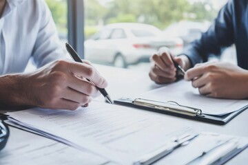 Customer discussing insurance options with professional advisor, highlighting clear guidance and expert advice in selecting the best insurance coverage for individual needs and financial security.