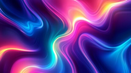 Obraz premium A vibrant abstract background with swirling neon colors and smooth gradients, creating a dynamic and energetic visual effect for modern design.