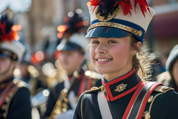 Parade with floats and marching bands