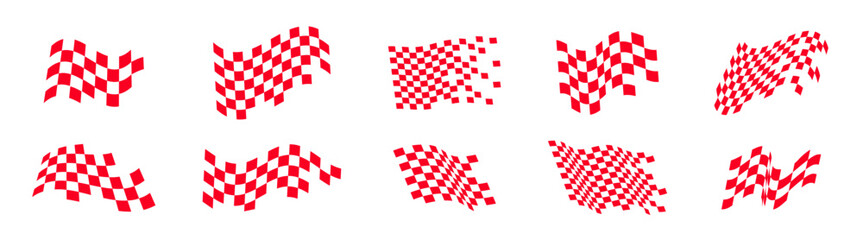 Flag icon. Racing sign. Checkered racing flag. Concept auto moto racing competitions.