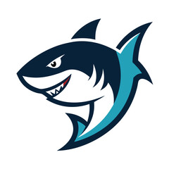 shark logo icon on white background