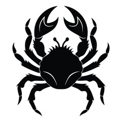 Crab Silhouette Vector isolated on a white background