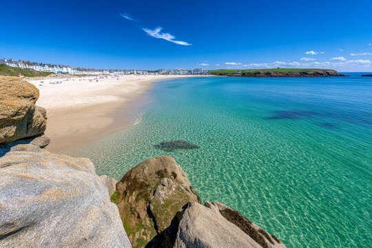 British Isles coastline at St Ives, with its pristine beaches and artistic seaside charm