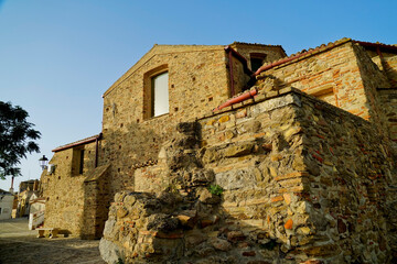 Il nucleo storico medievale del villaggio di Pomarico, Matera, Basilicata, Italia