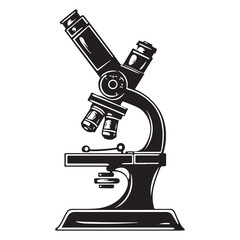 Microscope icon vector design, simple microscope flat icon on isolated white background