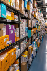 Fototapeta premium A vaccine logistics center operating around the clock to ensure the timely and safe delivery of vaccines across regions