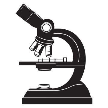 recommend clip art: Microscope icon vector design, simple microscope flat icon on isolated white background