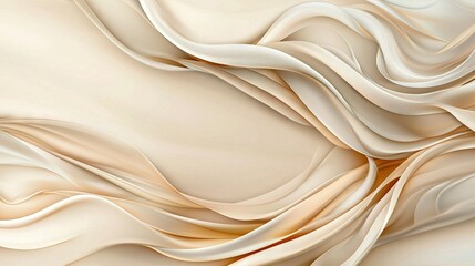 Obraz premium A close-up of a white and beige background with a wavy design at the bottom, while the upper half displays similar waves in the top half of the lower half of the upper half