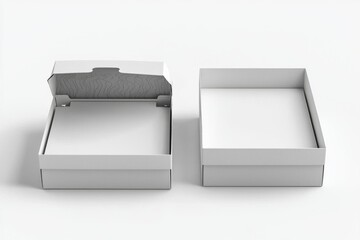 Shoe Box Mockup on Isolated white Background created with Generative AI