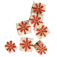 Obraz premium Christmas decorations, New Year's decor, isolate on a transparent background, 3D illustration, cg render 