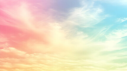 Abstract Sky Background with Pastel Colors and Soft Clouds