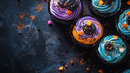 Playful Halloween Treats, a delightful assortment of creatively designed spooky snacks, featuring vibrant colors and whimsical shapes, perfect for festive celebrations and gatherings