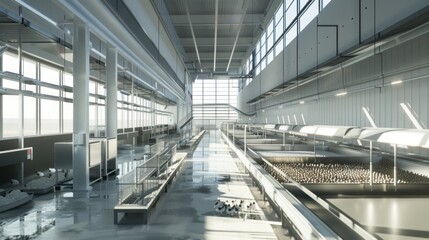 Obraz premium Modern Industrial Factory Interior