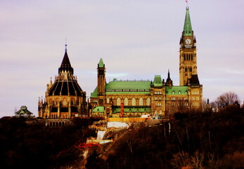 Fototapeta premium House of Commons- Parliament of Canada during winter.