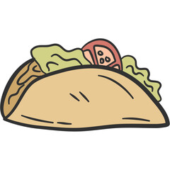 Fast Food Doodle Color